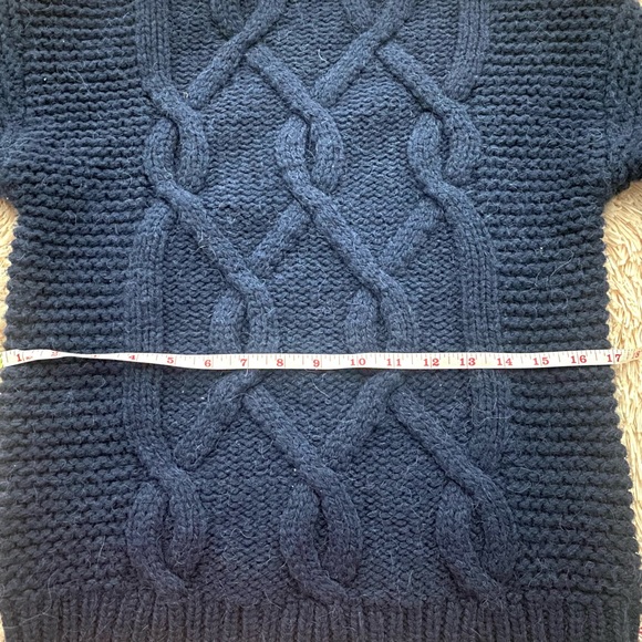 GAP mock navy cable knit sweater - Picture 8 of 8